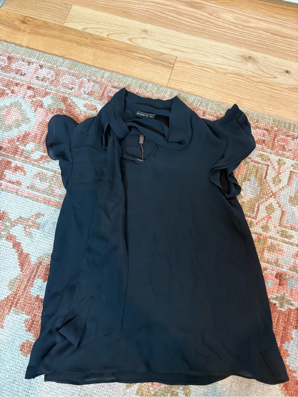 Etro Silk Top with Tie-Neck